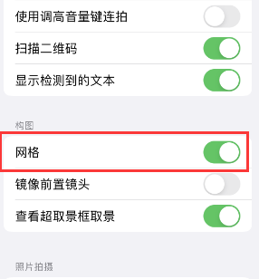 道滘镇苹果手机维修网点分享iPhone如何开启九宫格构图功能 