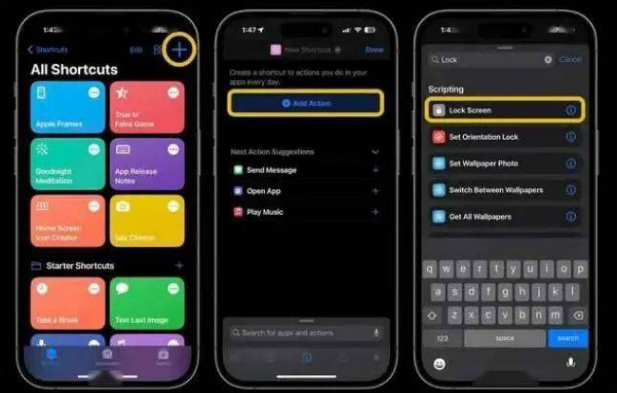 道滘镇苹果14锁屏维修店分享iPhone14升级iOS16.4后如何创建锁屏快捷方式 